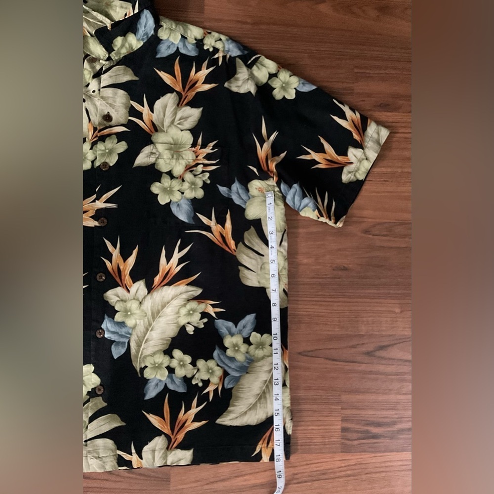 Caribbean Joe Black and Green Casual Button Down Shirt - Picture 8 of 8
